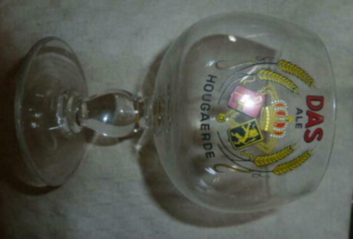 #H bier glas DAS ALE - HOUGAERDE 25cl, Verzamelen, Glas en Drinkglazen, Gebruikt, Bierglas, Ophalen of Verzenden