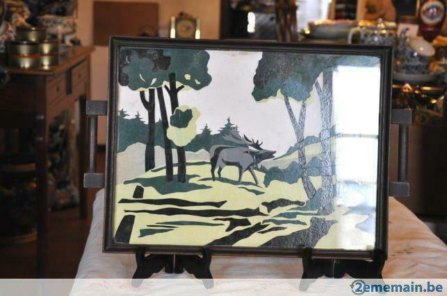 §ancien plateau de service bois vitré, Antiquités & Art, Antiquités | Autres Antiquités, Enlèvement