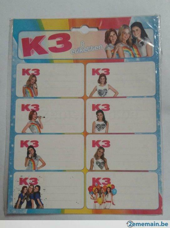 Étiquettes scolaires K3 neuves, Diversen, Schoolbenodigdheden, Nieuw, Ophalen of Verzenden