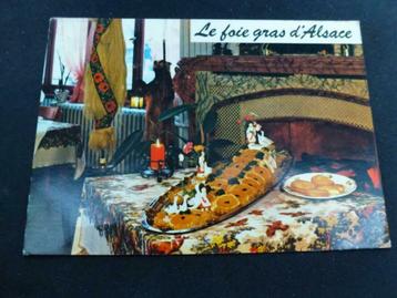 carte postale Le foie gras d'Alsace, Envoi, Affranchie, France