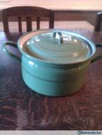 email emaille kookpot pan groen, Antiek en Kunst, Ophalen of Verzenden