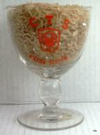 Bier brouwerij glas Wielemans Ceuppens  C T S Brussel rood, Ophalen of Verzenden, Zo goed als nieuw, Bierglas