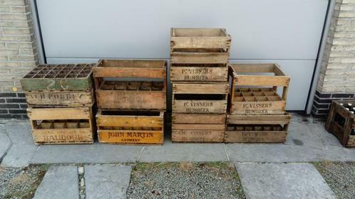 oude vintage houten bierbakken 3, Verzamelen, Merken en Reclamevoorwerpen, Gebruikt, Verpakking, Ophalen of Verzenden