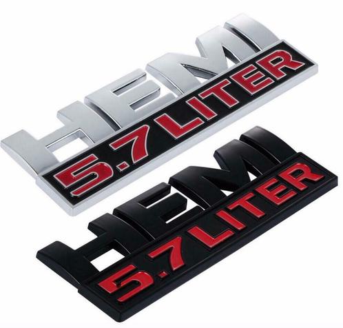 Stickers voor Dodge RAM - 5.7L HEMI - Chroom of Zwart, Auto diversen, Autostickers, Ophalen