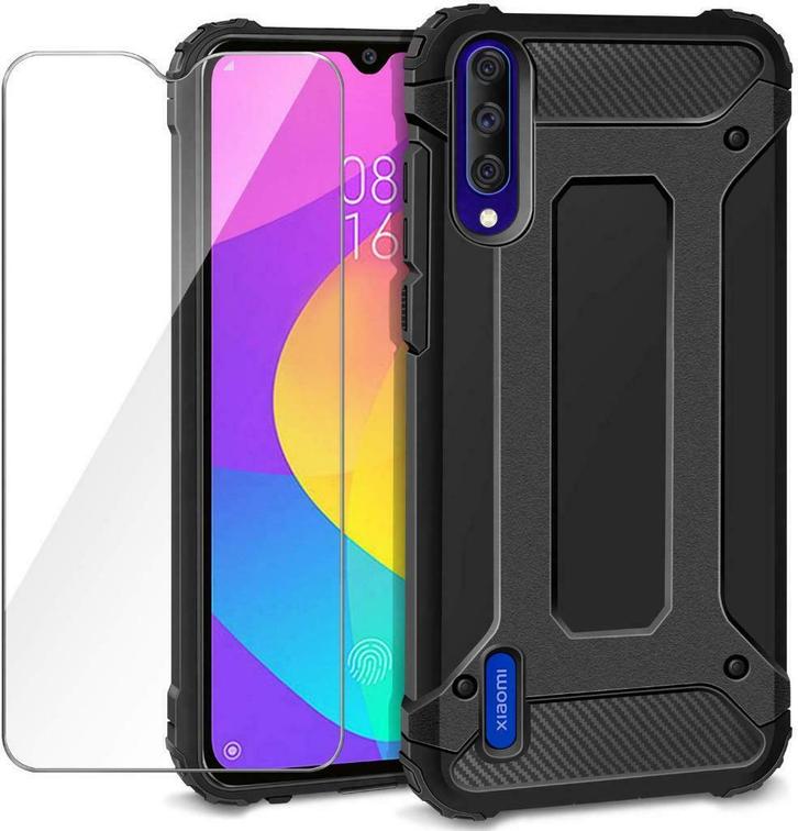 Coque rigide Xiaomi Mi 9 Lite et verre, Telecommunicatie, Mobiele telefoons | Hoesjes en Screenprotectors | Overige merken, Nieuw
