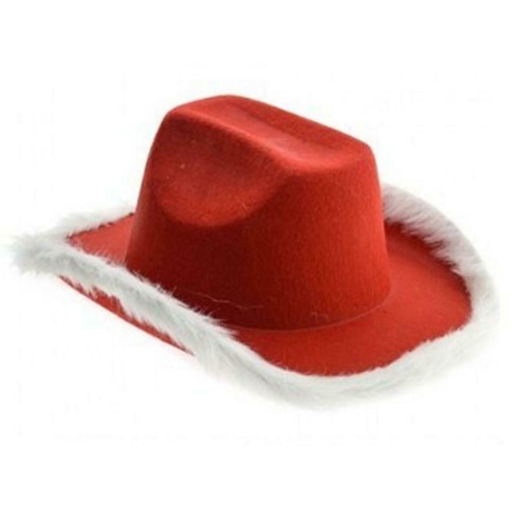Kerkbank Inademen Bijlage ② Kerst cowboyhoed kersthoed rood — Kerst — 2dehands