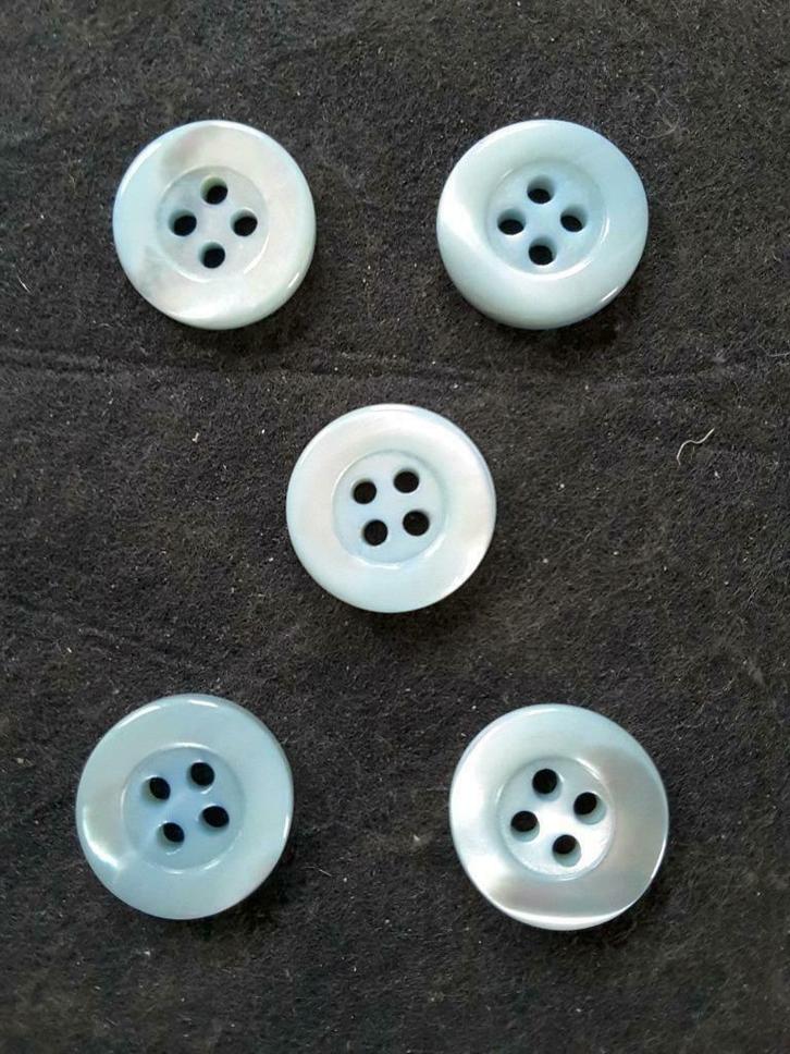 parelmoer knopen 18 mm turkoois blauw 4 gaats B1418N, Hobby en Vrije tijd, Naaien en Fournituren, Nieuw, Knoop of Knopen, Ophalen of Verzenden