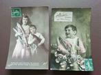 4 Oude postkaarten. Fantasiekaarten. Thema 1 april, Verzamelen, Ophalen of Verzenden
