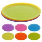 Plastic borden bordjes set gekleurd 6 stuks, Autres matériaux, Enlèvement ou Envoi, Neuf, Assiettes(s)