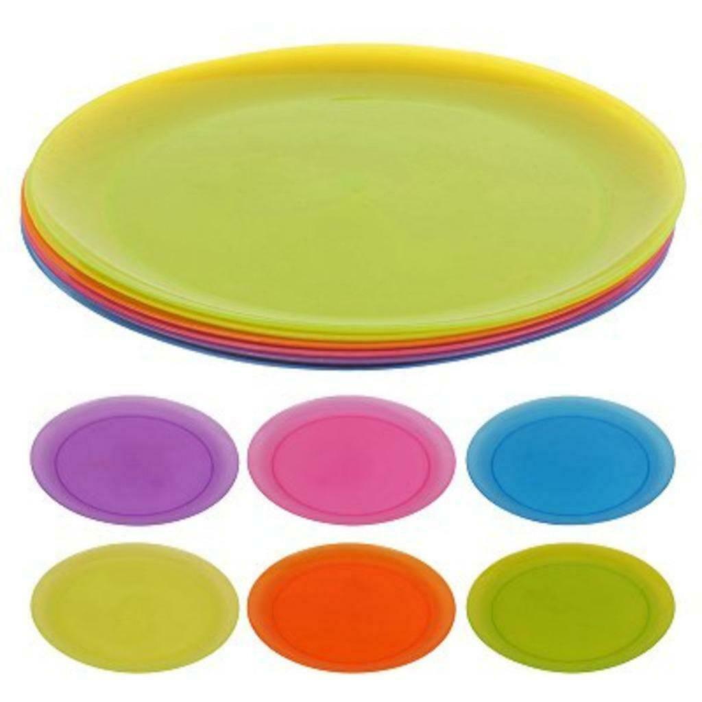 Sluiting seks Faial ② Plastic borden bordjes set gekleurd 6 stuks — Keuken | Servies — 2dehands