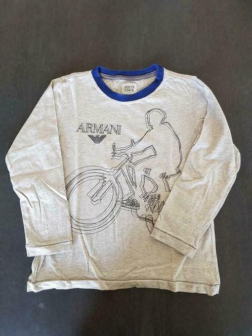 grijze longsleeve Armani Junior maat 116 (jongen), Kinderen en Baby's, Kinderkleding | Maat 116, Gebruikt, Jongen, Shirt of Longsleeve