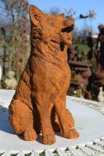 Schitterende gepatineerde gietijzeren vos, Tuin en Terras, Tuinbeelden, Ophalen of Verzenden, Nieuw, Overige materialen, Dierenbeeld