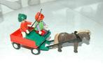 poney avec chariot et 2 enfants playmobil, Ensemble complet, Utilisé, Enlèvement ou Envoi