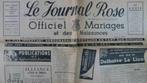 oude krant Le Journal Rose 11 juin 1950, Boeken, Tijdschriften en Kranten, Verzenden, Gelezen, Krant