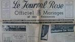 oude krant Le Journal Rose 11 juin 1950, Boeken, Tijdschriften en Kranten, Gelezen, Krant, Verzenden