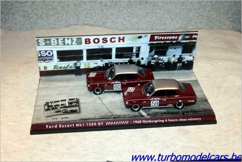 Ford Escort MKI set Nurburgring 1968 1/43 Amerang Replicar, Hobby en Vrije tijd, Modelauto's | 1:43, Nieuw, Auto, Overige merken