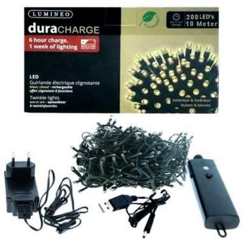 Led kerstverlichting oplaadbaar 200 of 400 leds warm wit, Diversen, Kerst, Nieuw, Ophalen of Verzenden