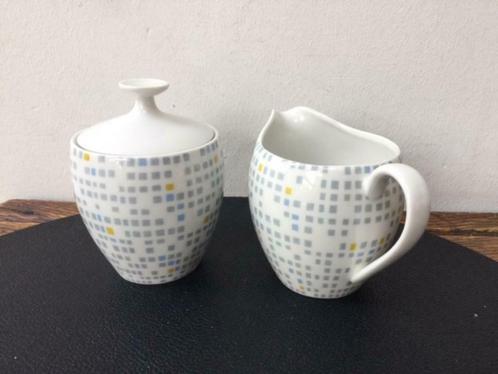 Vintage '60 porseleinen melkkan en suikerpot Arzberg Duitsla, Antiek en Kunst, Antiek | Servies los, Ophalen of Verzenden
