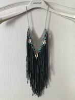 Collier, franjes, parels en schelpen, nieuw, Nieuw, Blauw, Overige materialen