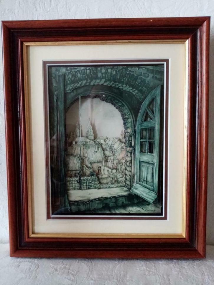 3dim fotolijst van de Nederlandse kunstenaar Anton Pieck jar, Huis en Inrichting, Woonaccessoires | Memoborden, Gebruikt, Prikbord