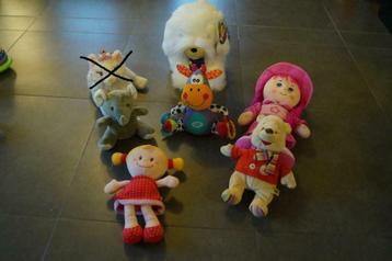 Knuffels (Minimi, Winnie the pooh, Samson, ...) beschikbaar voor biedingen