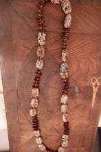 handgemaakte Afrikaanse halsketting, Bijoux, Sacs & Beauté, Colliers, Comme neuf, Brun, Autres matériaux, Enlèvement