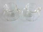 2 Dolce Gusto glazen espresso tassen + ondertas, Ophalen, Nieuw, Kop(pen) en/of Schotel(s)