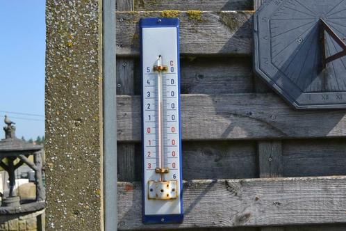 mooie originele oude emaille thermometer, Verzamelen, Merken en Reclamevoorwerpen, Gebruikt, Ophalen of Verzenden