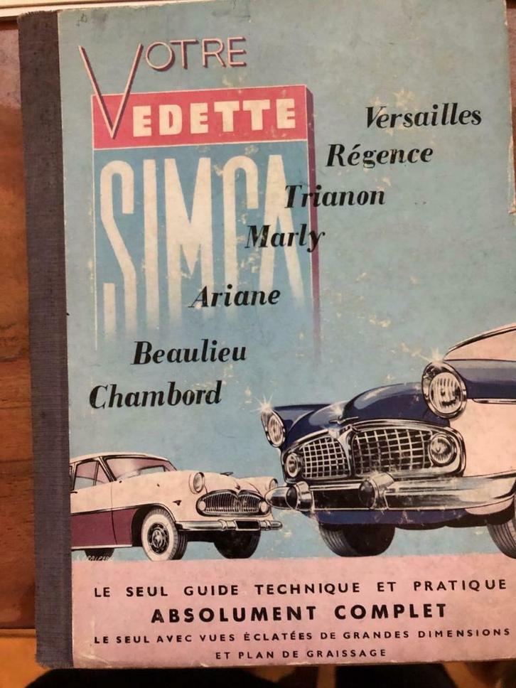 Cuide otre Vedette Simca - Versailles, Régence, Trianon, maa, Boeken, Auto's | Boeken, Gelezen, Overige merken, Ophalen