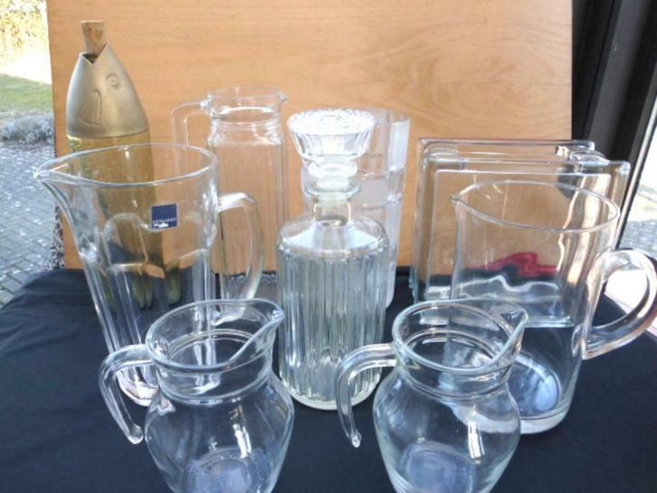 Allerlei vazen, Huis en Inrichting, Woonaccessoires | Vazen, Zo goed als nieuw, Minder dan 50 cm, Glas, Ophalen of Verzenden