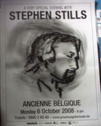 affiche/poster - Stephen Stills in AB Brussel (80x60), Verzamelen, Posters, Ophalen of Verzenden, Nieuw
