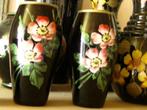 Set 2 vases verre de BOOM - retro - Noir- Booms glas - zwart, Ophalen of Verzenden