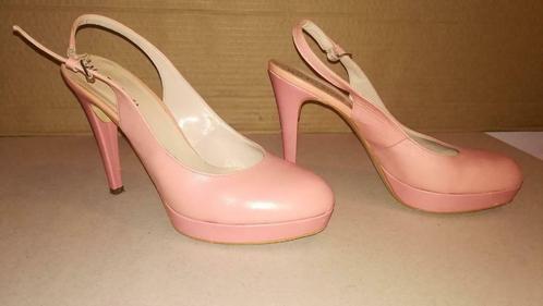 753A*MAI PIU SENZA - sexy sandales roses cuir (41), Kleding | Dames, Schoenen, Zo goed als nieuw, Pumps, Roze, Verzenden