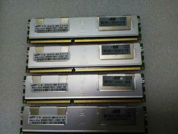 Samsung 4x4Gb PC3-10600R avec dissipateur thermique., Enlèvement ou Envoi, Utilisé, DDR3, 4 GB