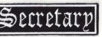 Patch Secretary rang motorclub - 100 x 30 mm, Ophalen of Verzenden, Nieuw zonder kaartje, Overige typen
