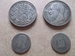 Pièces en Argent, 'Léopold II' : 2x 1 Fr., Ophalen, Gebruikt