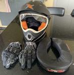 casque motocross + gants + protection nuque, Overige merken, Tweedehands, Integraalhelm, S