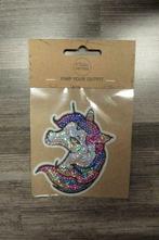 Patch glitter eenhoorn (om op stof te strijken), Ophalen of Verzenden, Nieuw
