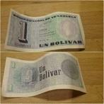 Een bolivar uit Venezuela, Postzegels en Munten, Los biljet, Ophalen of Verzenden, Overige landen