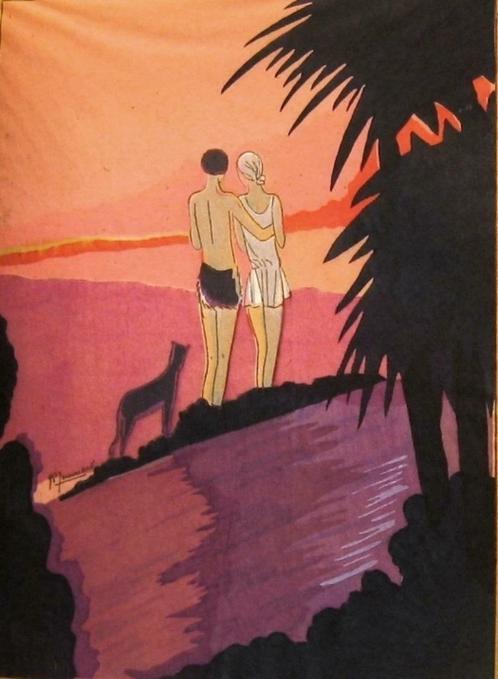 Daphnis et Chloé [c1930] Longus Art Deco Pochoir kleurenill., Antiquités & Art, Antiquités | Livres & Manuscrits, Enlèvement ou Envoi