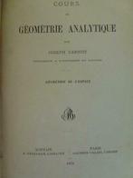 Cours de Géométrie analytique Joseph Carnoy 1874 Louvain Des, Envoi