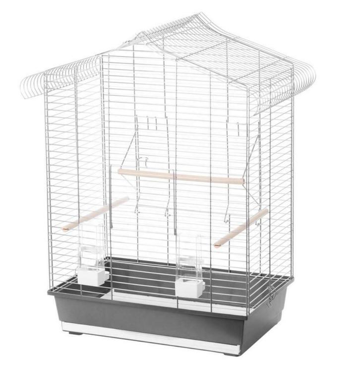 Vogelkooi Vega Zilver-Grijs, Dieren en Toebehoren, Vogels | Hokken en Kooien, Nieuw, Vogelkooi, Kunststof, Ophalen