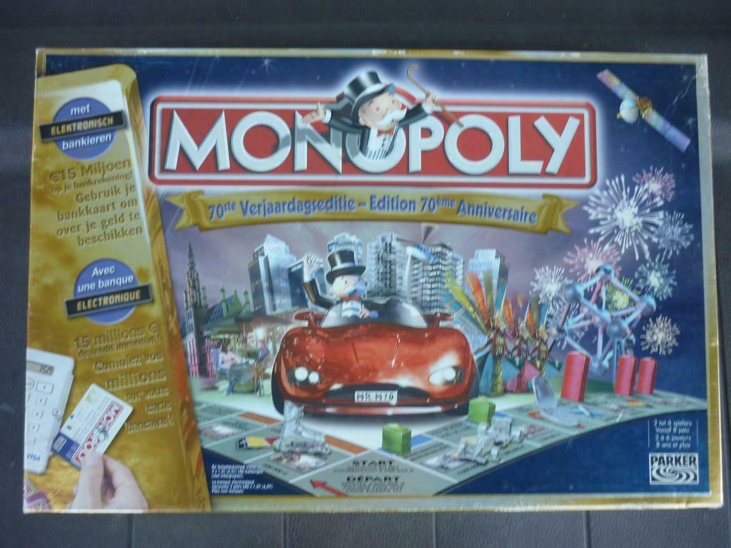 Bovenstaande Sympathiek Pidgin ② Bordspel - Monopoly 70ste Verjaardagseditie NL/FR — Gezelschapsspellen |  Bordspellen — 2dehands