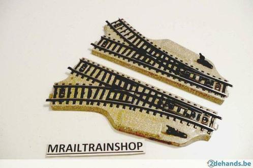 5121 Märklin HO - 1 paar handbediende wissels (L+R), Hobby en Vrije tijd, Modeltreinen | Overige schalen, Gebruikt, Rails, Wisselstroom