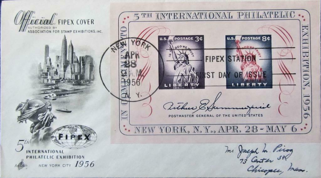 FDC - U.S.A.- KUNST- HET VRIJHEIDSBEELD, Ophalen of Verzenden, Gestempeld, Overige thema's