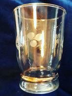 Vintage glas geslepen glas waterglas art deco glas, Ophalen of Verzenden, Waterglas