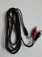 Câble audio jack vers 2x RCA, Comme neuf, Câble de composant, 2 à 5 mètres, Enlèvement ou Envoi