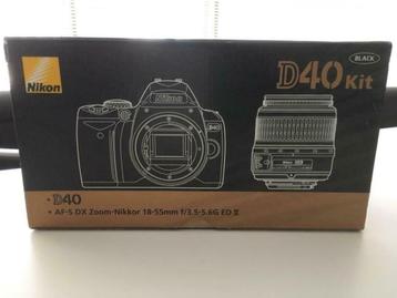 NIKON D40 spiegelreflexcamera, afstandsbediening, cameratas