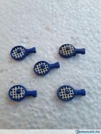 boutons 20 mm bleu roy à queue forme raquette tennis B1811QR, Bouton ou Boutons, Enlèvement ou Envoi, Neuf