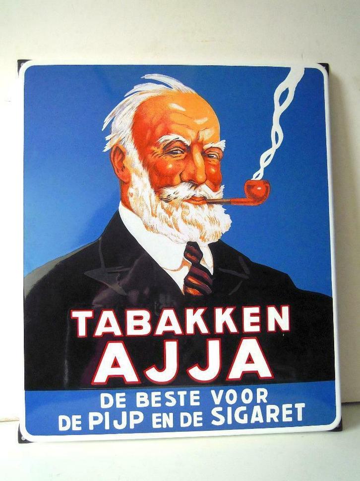 Emaille reclamebord van AJJA - Gelimiteerde editie, Verzamelen, Retro, Huis en Inrichting, Ophalen of Verzenden